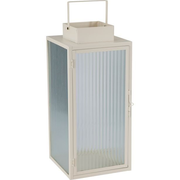 PROGARDEN Lucerna kovová sada 2 ks 20 / 16 cm smetanová KO-NB1251520