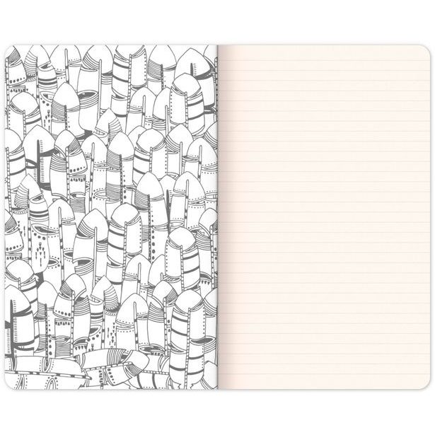 Omalovánkový notes, maluj fixami, linkovaný, 13 × 21 cm Baagl