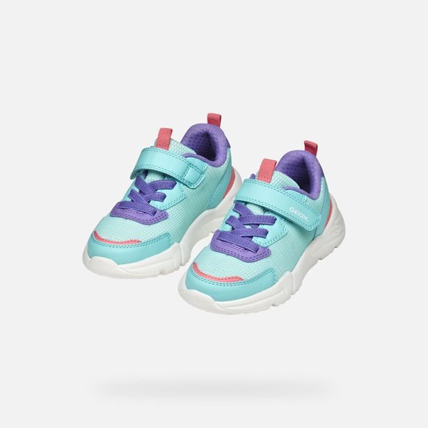 Tyrkysové dívčí tenisky Geox Loftus Girl