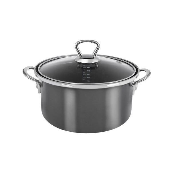 O Kastrol smalt METALIC Lem 4,5 l poklice sklo