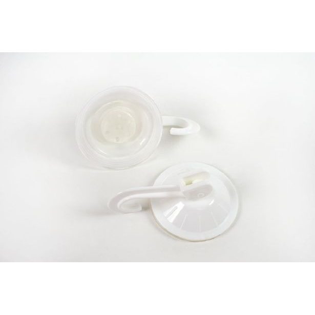 háček s přísavkou- 2ks-d6,5cm, s páčkou, plast