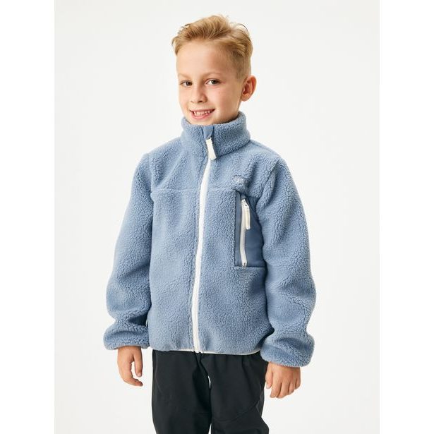 Unuo Dětská fleecová bunda Teddy, Modrá