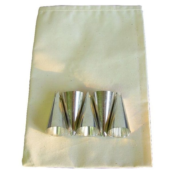 sáček 37cm BAVLNA+5špiček-kov, cukrářská soupr.