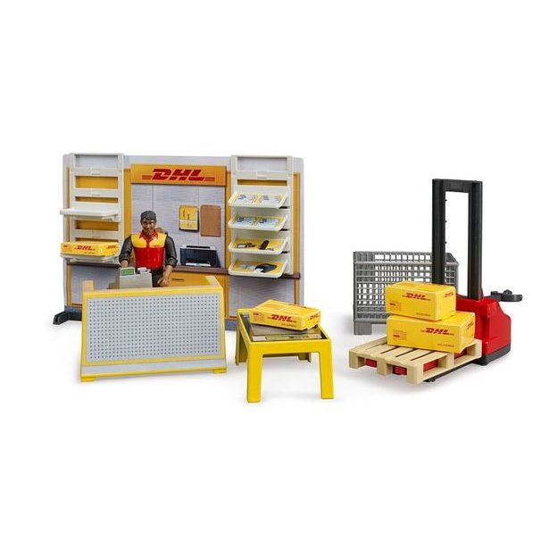 BRUDER bworld - DHL obchod s ručním paletovým vozíkem