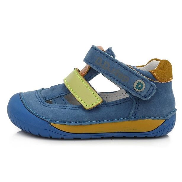 DDstep kožené barefoot sandálky 070-698 Bermuda blue