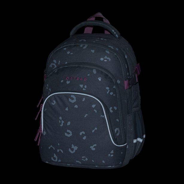 Studentský batoh OXY SCOOLER Grey geometric