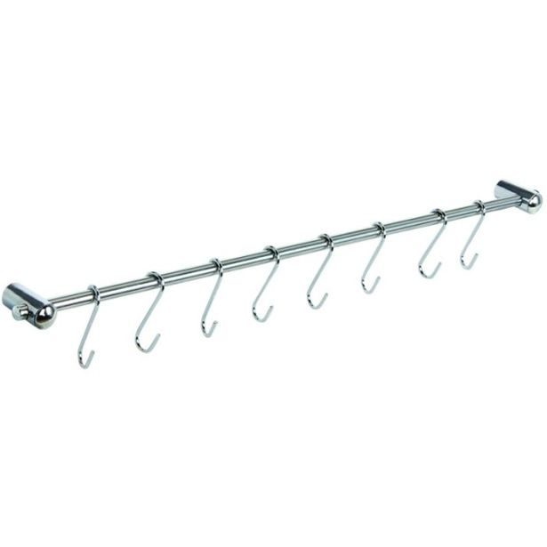 tyč 54cm-držák kuch.náčiní, 8háčků, kov