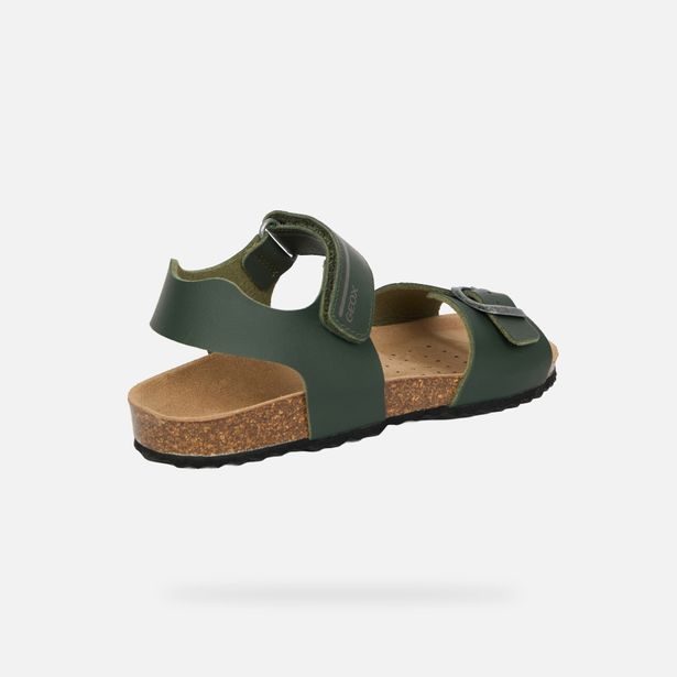 Khaki chlapecké sandály Geox Ghita
