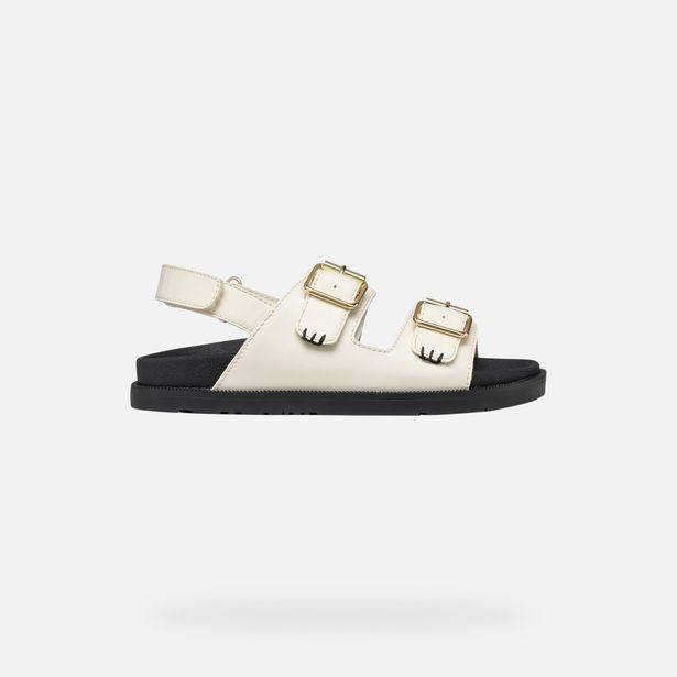 Smetanové dívčí sandály Geox Sandal Foammentera