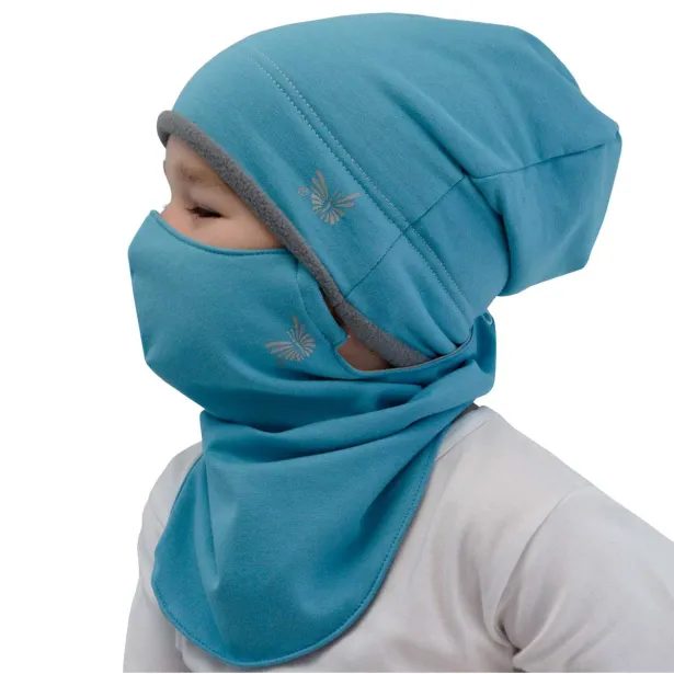 ESITO Zimní čepice spadená Tyrkysová