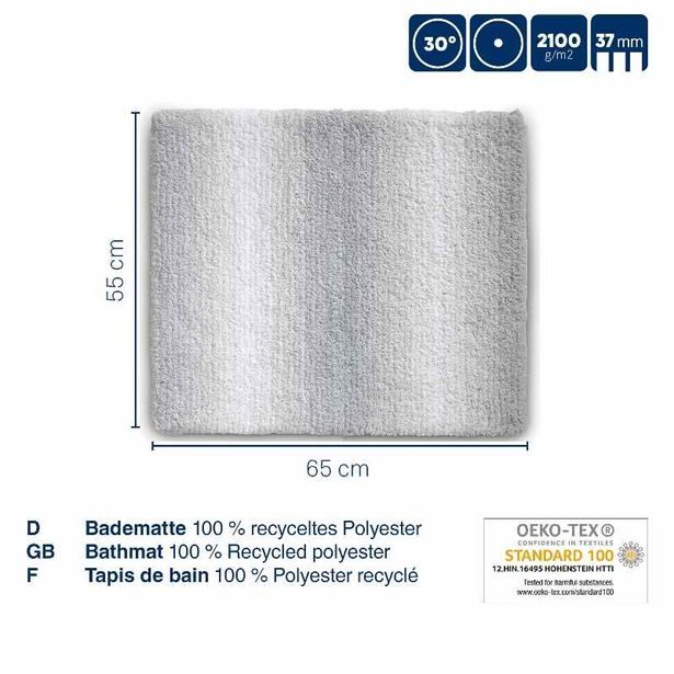 KELA Koupelnová předložka Ombre 65x55 cm polyester nefritově zelená KL-23560