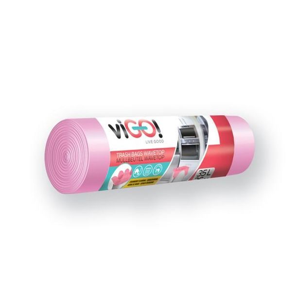 VIGO SÁČKY DO KOŠŮ S UCHY VIGO! 35L/26KS, S VŮNÍ JAHODA_hamashop