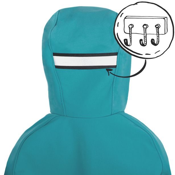 Unuo, Dětská softshellová bunda s fleecem, Sv. Smaragdová, Kouzelné stromy