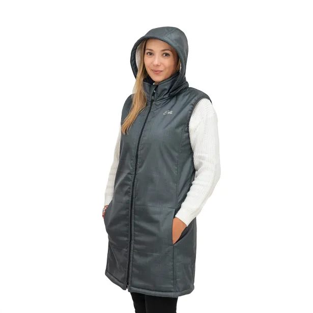 ESITO Dámská zimní softshellová vesta s beránkem Grey - šedá