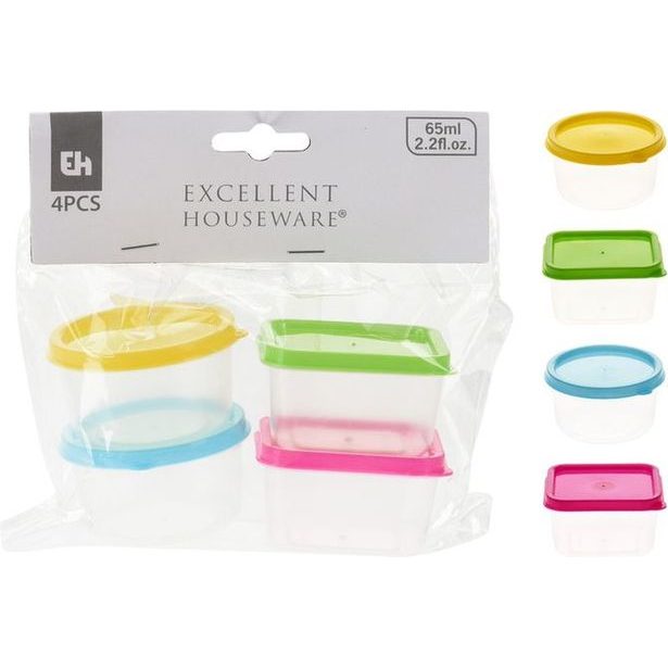 box-sada 4ks, 65ml, mix barev, transp. plast