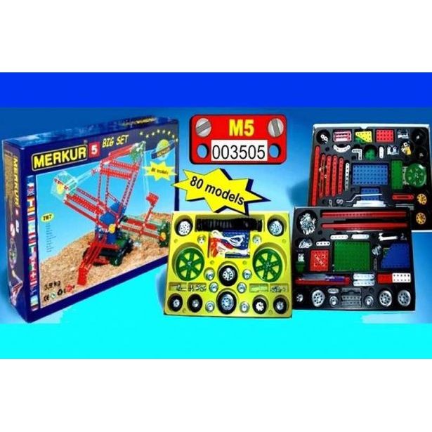 Merkur 5 stavebnice, 767 dílů, 80 modelů