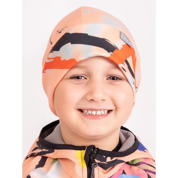 Unuo, Dětská čepice fleecová Sport, Meruňková, Fantazie