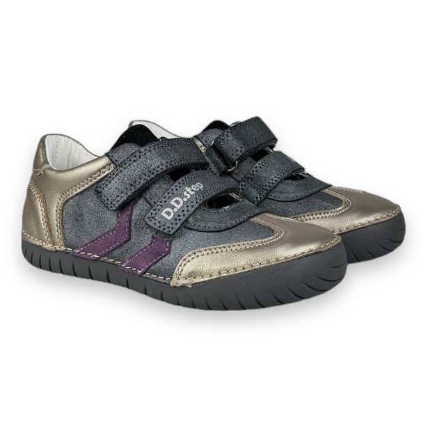 Dětská celoroční obuv DDstep - Stříbrno-bronzové