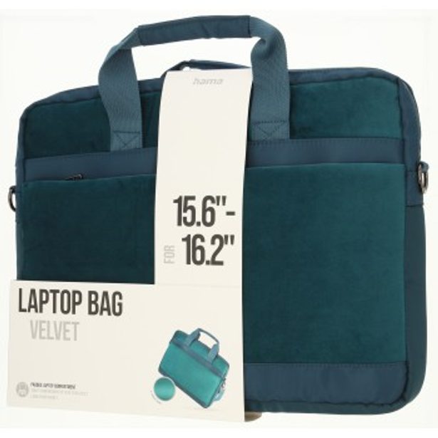 Hama Velvet, brašna na notebook, 40-41 cm (15,6"-16,2"), sametový materiál, petrolejová