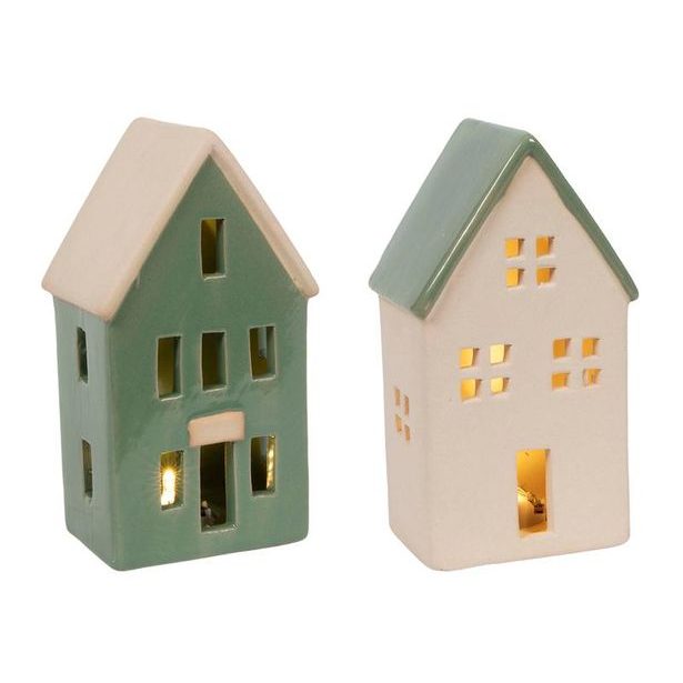 HIT DEKORACE VÁNOČNÍ DOMEČEK LED 15.5CM, 2ASS