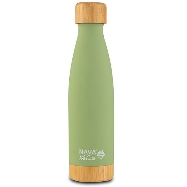 termoláhev 0,5l sv.ZELENÁ, "WE CARE", NR/bambus