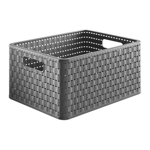koš-box 18,0l antracit COUNTRY A4, 36,8x27,8x19,cm, plast