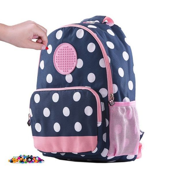 PIXIE CREW PIXIE CREW volnočasový batoh MODRÝ S BÍLÝM PUNTÍKEM