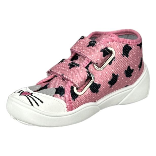 Dětské tenisky Befado růžové - kočky