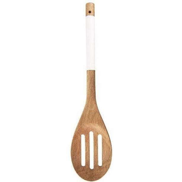 vařečka 30cm s otvory WHITELINE, dřevo Akácie