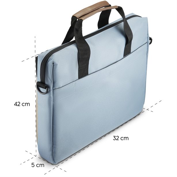 Hama Silvan, brašna na notebook, 40-41 cm (15,6-16,2"), recyklovaný polyester, béžová/světle modrá