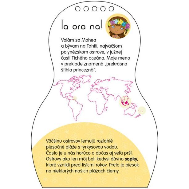 Obliekame tahitské bábiky MOHEA – Maľovanky Baagl