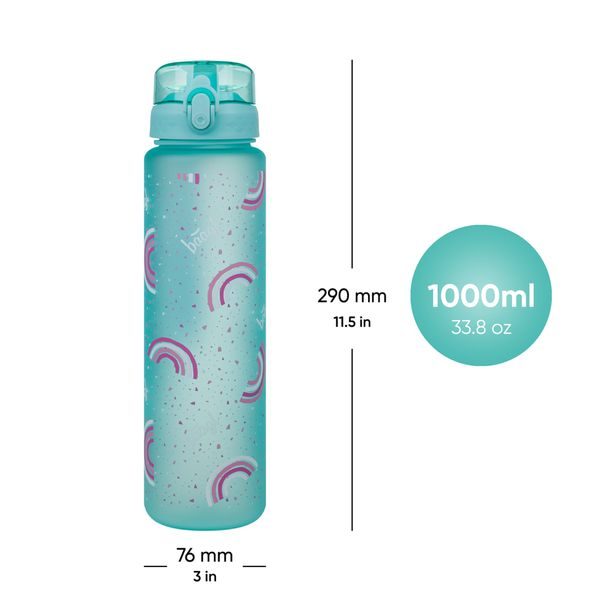 BAAGL Tritanová láhev na pití Duha, 1000 ml