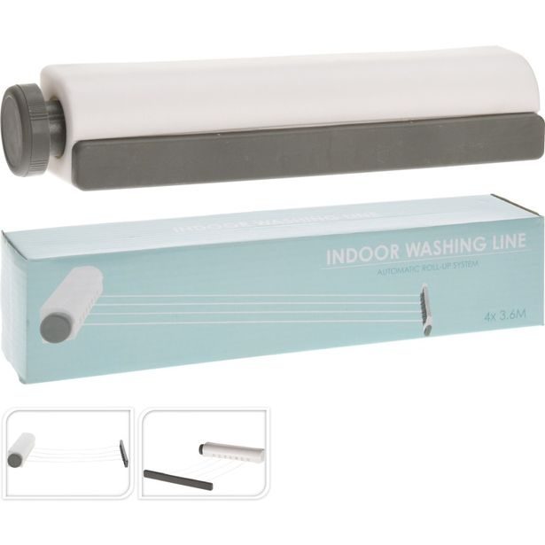 EXCELLENT HOUSEWARE Sušák na prádlo na zeď samonavíjecí 4 šňůry KO-CY5655960