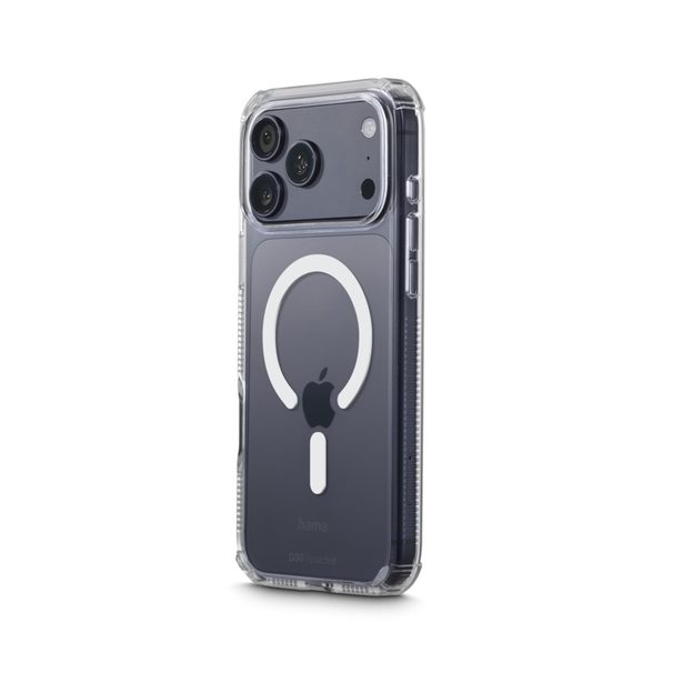 Hama Extreme Protect, kryt pro Apple iPhone 17 Pro Max, magnetický, D3O®, nežloutne, průhledný