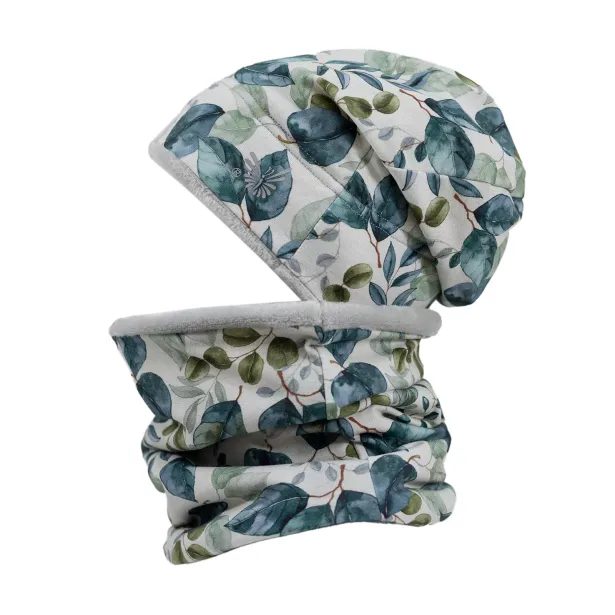 ESITO Zimní čepice spadená Leaves - šedá