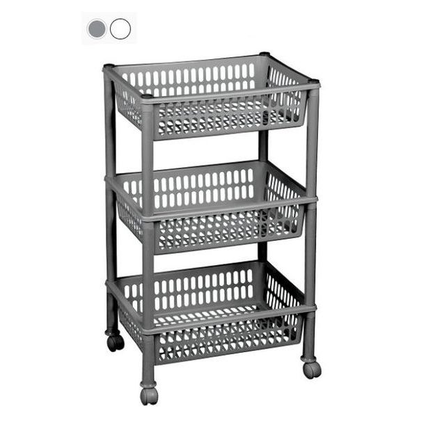 regál 3-dílný JUMBO ECO 39x29,5x68cm, pojízdný