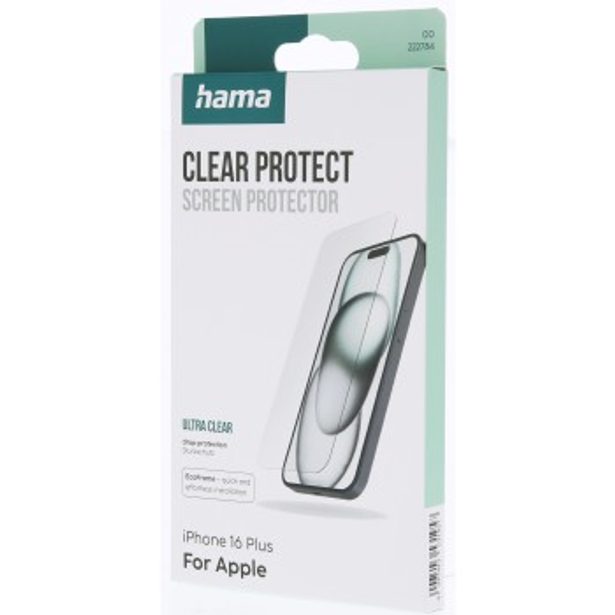 Hama Clear Protect, ochranné sklo na displej pro Apple iPhone 16 Plus