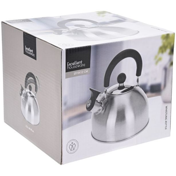 EXCELLENT HOUSEWARE Pískací varná konvice na sporák 2,5 l nerez KO-C80820340