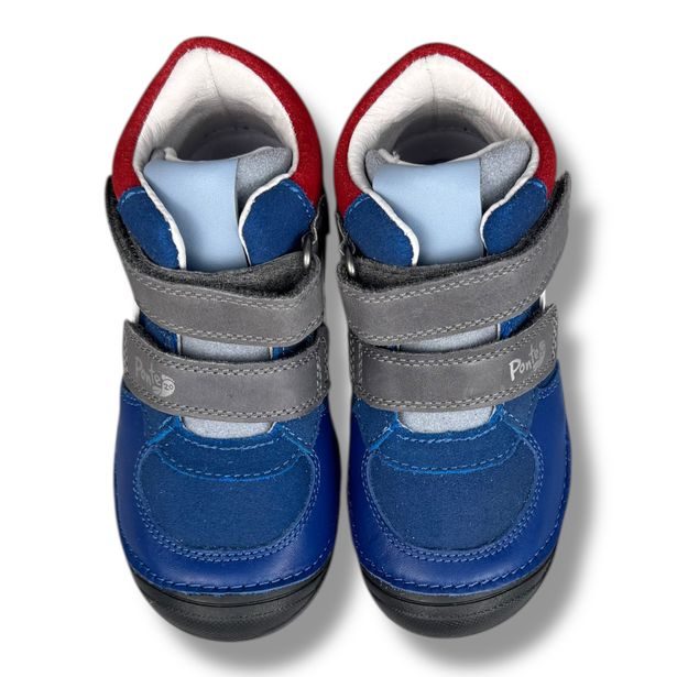 Dětské kožené boty, Ponte20 - Modré