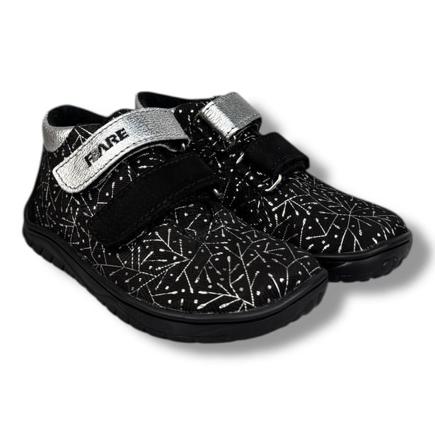 FARE BARE B5426211 – dívčí barefoot celoroční nepromokavé boty černé