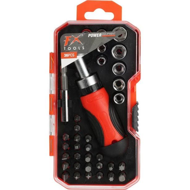 FX TOOLS Sada bitů s ráčnou 36 ks KO-CY8850010