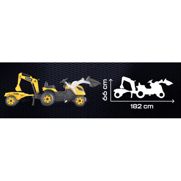 Šlapací traktor Builder Max s bagrem a vozíkem