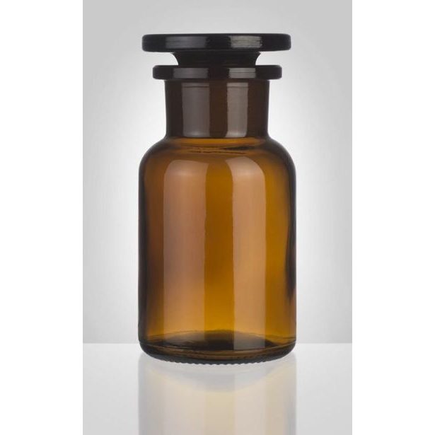 dóza-prachovnice 100ml-kul.hnědá, zabr.víko, sklo