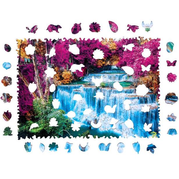 DŘEVĚNÉ BAREVNÉ PUZZLE - Barevný vodopád