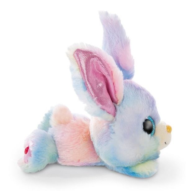 NICI Glubschis plyš Zajíček Rainbow Candy ležící, 15 cm