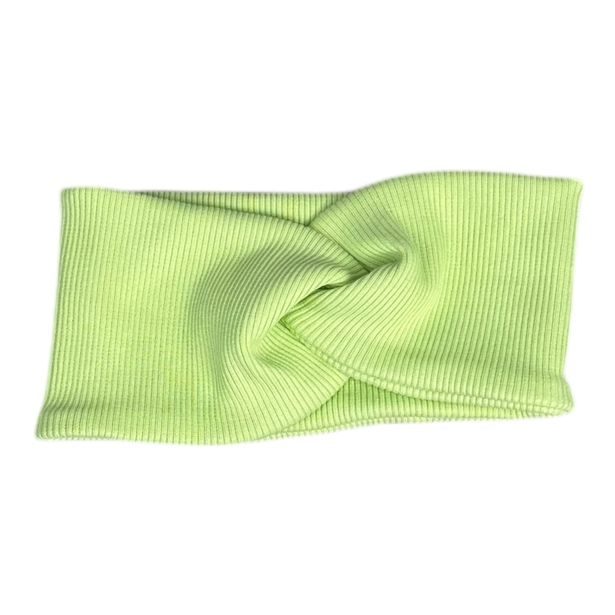 Dívčí čelenka s křížením BY MIMI - Světle zelená