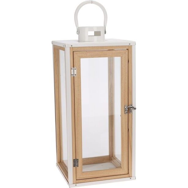 lucerna 41,5x20cm, větší, přír.dřevo/kov