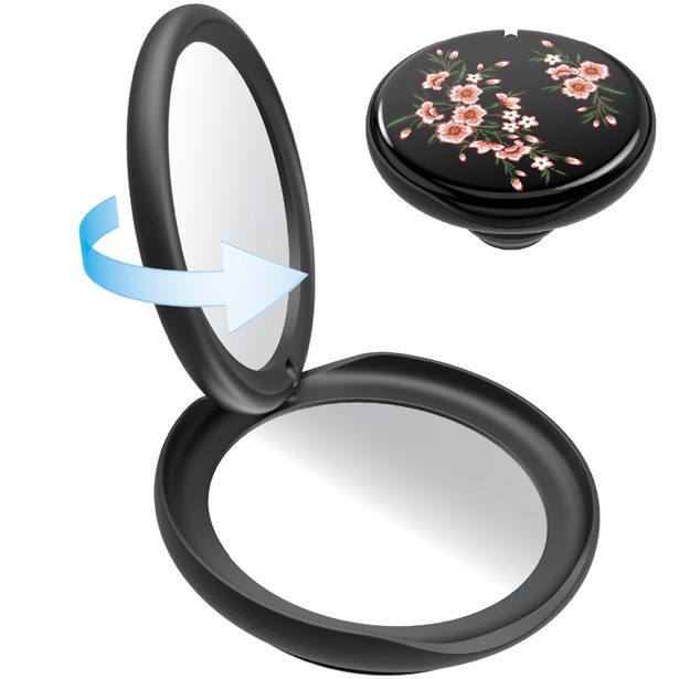 PopSockets PopTop Gen.2, PopMirror Pink Blossom, se zrcátkem, výměnný vršek