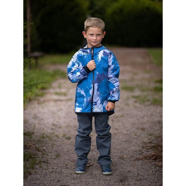 Unuo, Dětská softshellová bunda s fleecem Basic, Modrá, Variace
