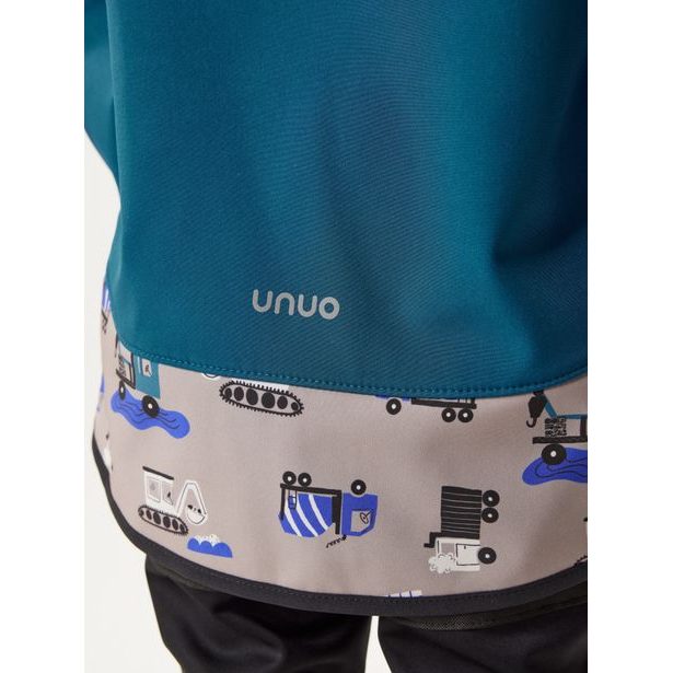 Unuo Dětská softshellová bunda s fleecem Basic, Kobaltová, Bagr